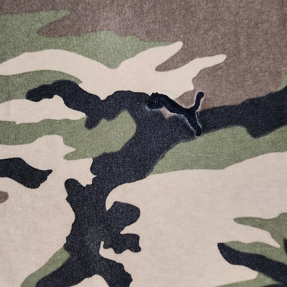 Puma Logo Army Camo Short Sleeve Tee - Picture 3 of 9